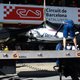 Stroll’s car being brought in after Wednesday’s crash. Photo credit: Francisco Seco/AP Images